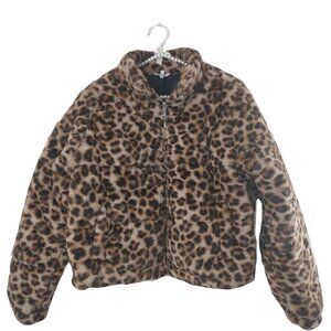 Stella Tweed leopard  Jackets & Coat  Women's Size L
